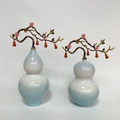 Bình Hồ Lô Trang Trí Hút Tài Lộc Trắng