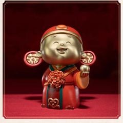 Tượng Đồng Trang Trí - Tân Lang Đón Tân Nương