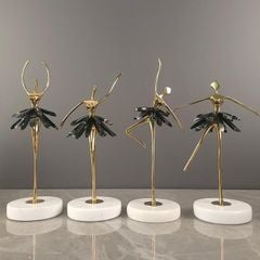 Bộ Tượng Trang Trí Vũ Công Ba Lê Đen