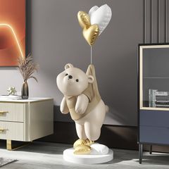 Mô Hình Trang Trí Sàn Gấu Trái Tim