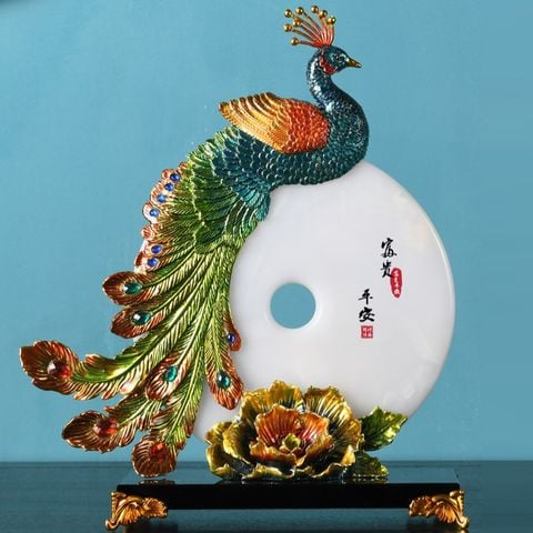 Trang Trí Để Bàn - Ngọc Khổng Tước Cát Tường