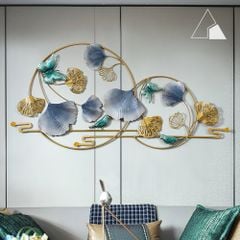 Tranh sắt lá Ginkgo vòng tròn - Decor treo tường