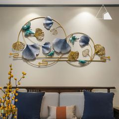 Tranh sắt lá Ginkgo vòng tròn - Decor treo tường