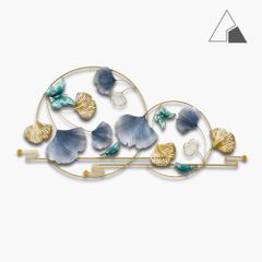 Tranh sắt lá Ginkgo vòng tròn - Decor treo tường