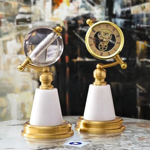 Đồng Hồ Để Bàn Trang trí, Quả Cầu Thủy Tinh Để Bàn Sang Trọng