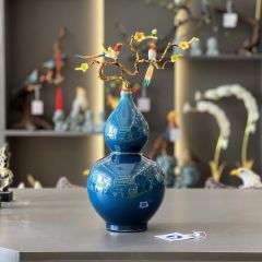 Hồ Lô Hút Tài Lộc Gốm Men Rạn Trang Trí