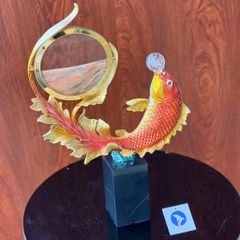 Trang Trí Để Bàn - Đồng Hồ Cát Cá Ngậm Ngọc