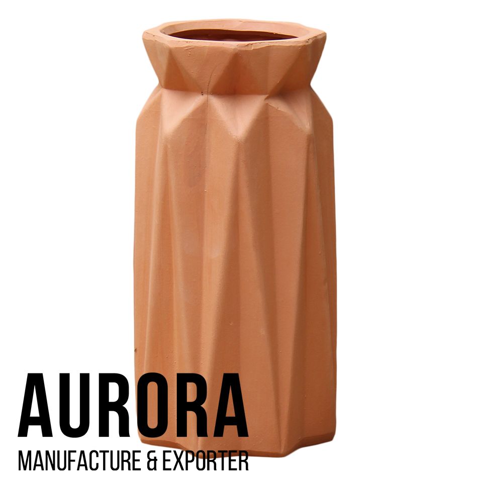  Cylinder Terracotta Flower Pot 