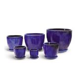  Blue Glazed Ceramic Planter | AUV011 