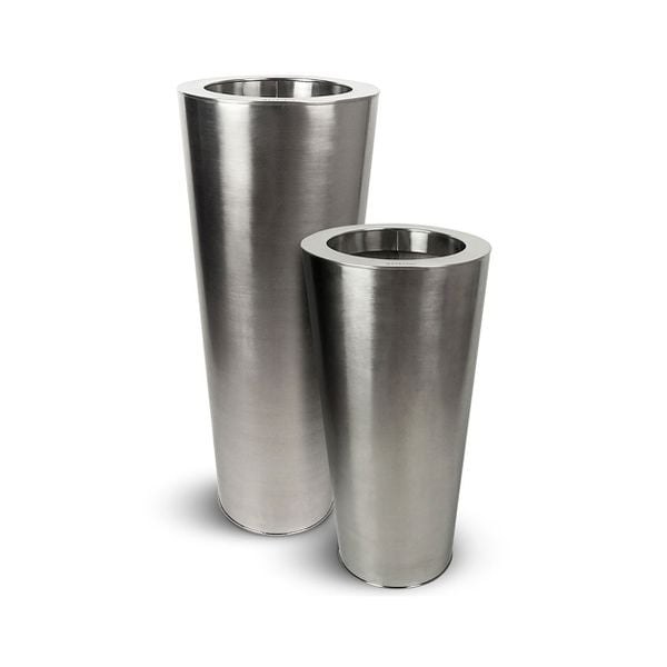  Brushed Stainless Steel Cone Planter | AUM002 