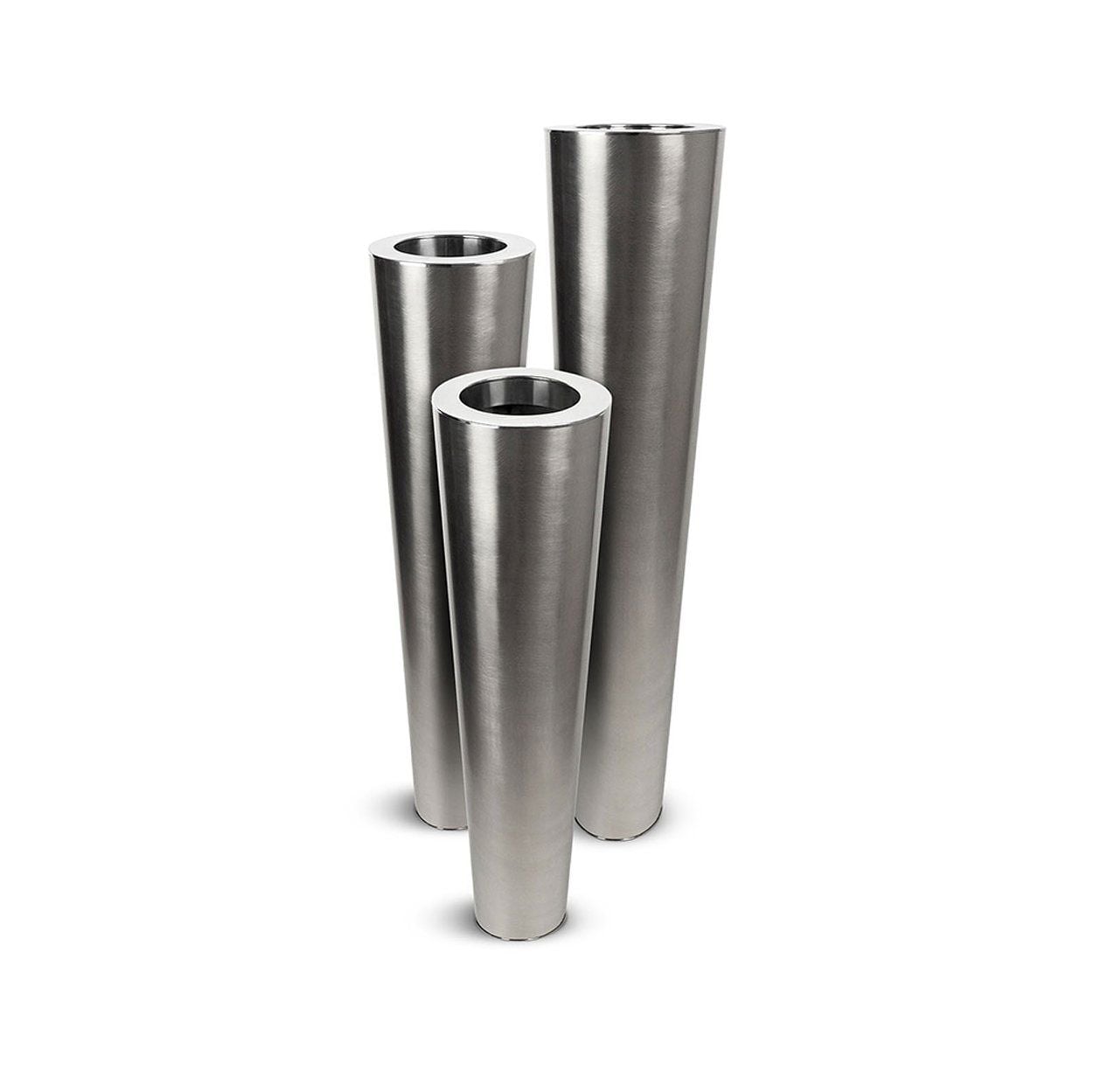  Brushed Stainless Steel Modern Planter | AUM007 