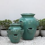  Ceramic Blue Water Jar Planter | AUD021 