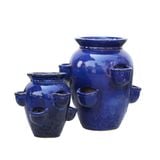  Ceramic Blue Water Jar Planter | AUD021 