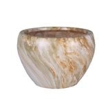  Ceramic Indoor Planters with Blue Trim | AUD002 