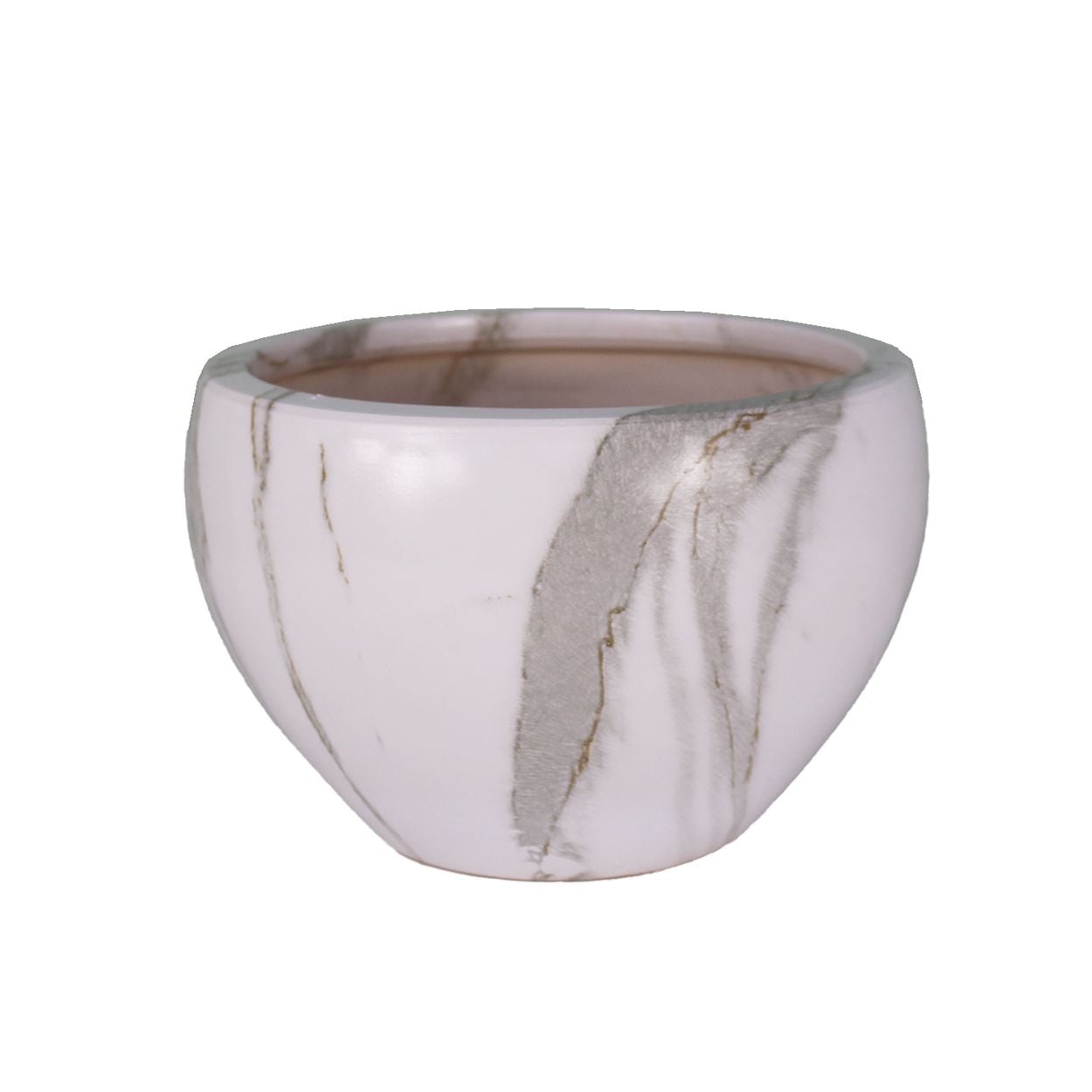  Ceramic Indoor Planters with Blue Trim | AUD002 
