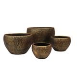  Ceramic Indoor Planters with Blue Trim | AUD002 