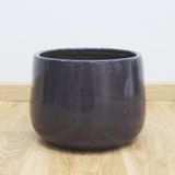  Ceramic Planter with Glossy Dark Finish | AUD090 