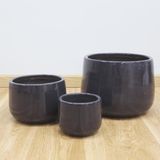  Ceramic Planter with Glossy Dark Finish | AUD090 
