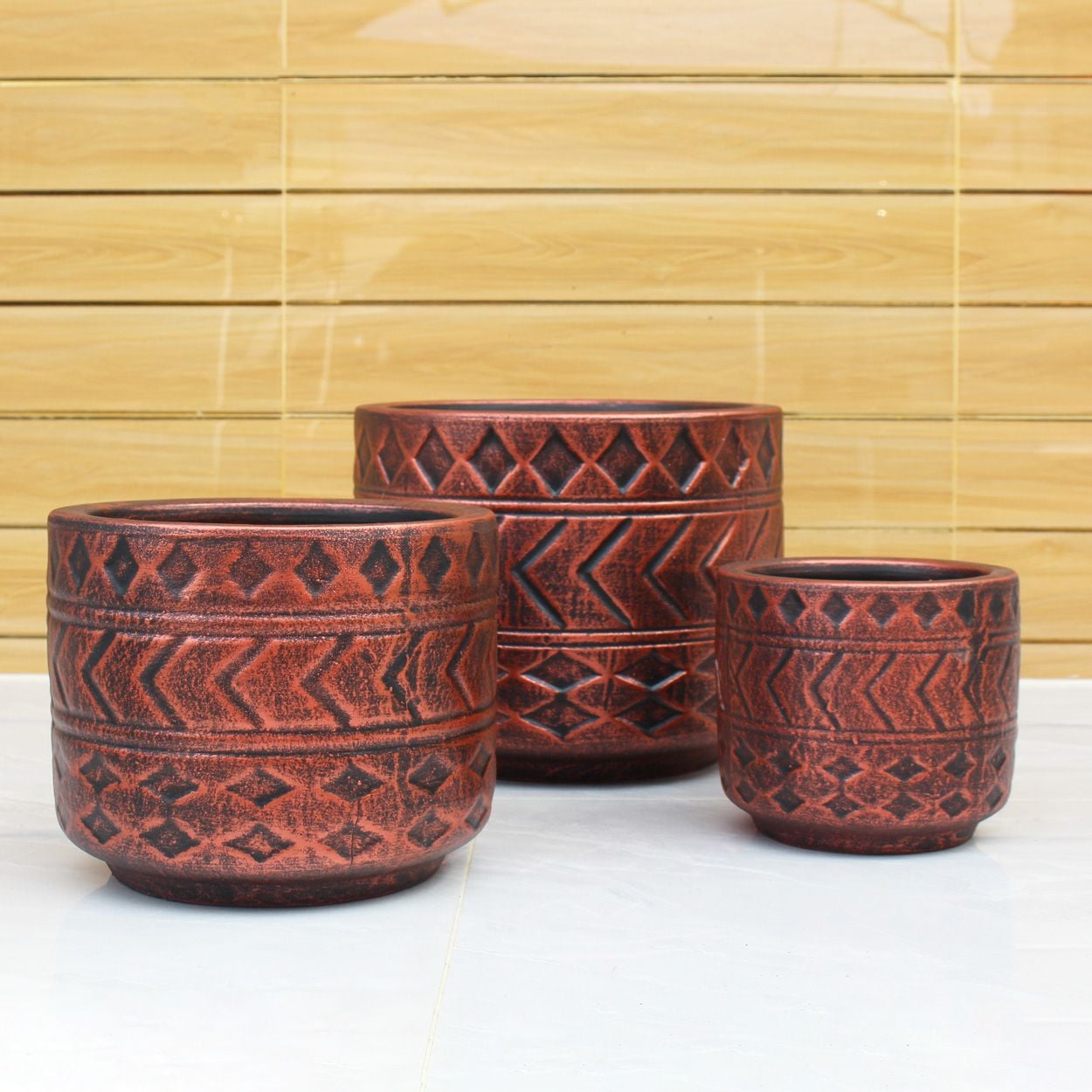  Cylinder Indoor Ceramic With Plate | AUD015 