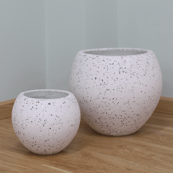 White Terrazzo Fibercement Planter AUFC036 - 1