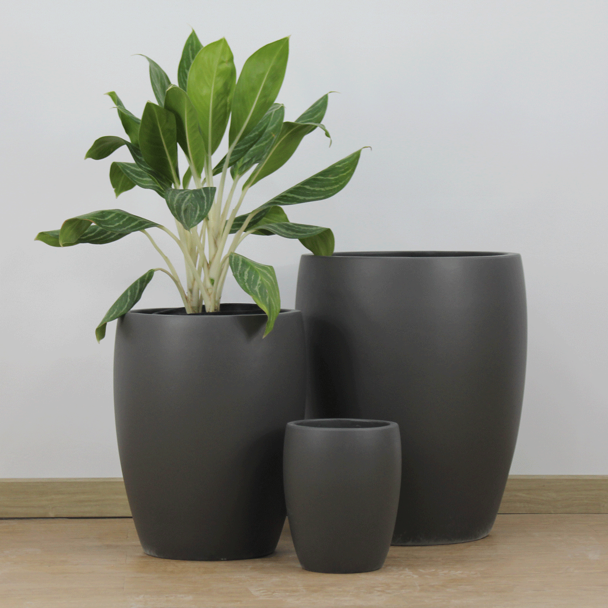  Classic Black Fibercement Planter | AUFC031 