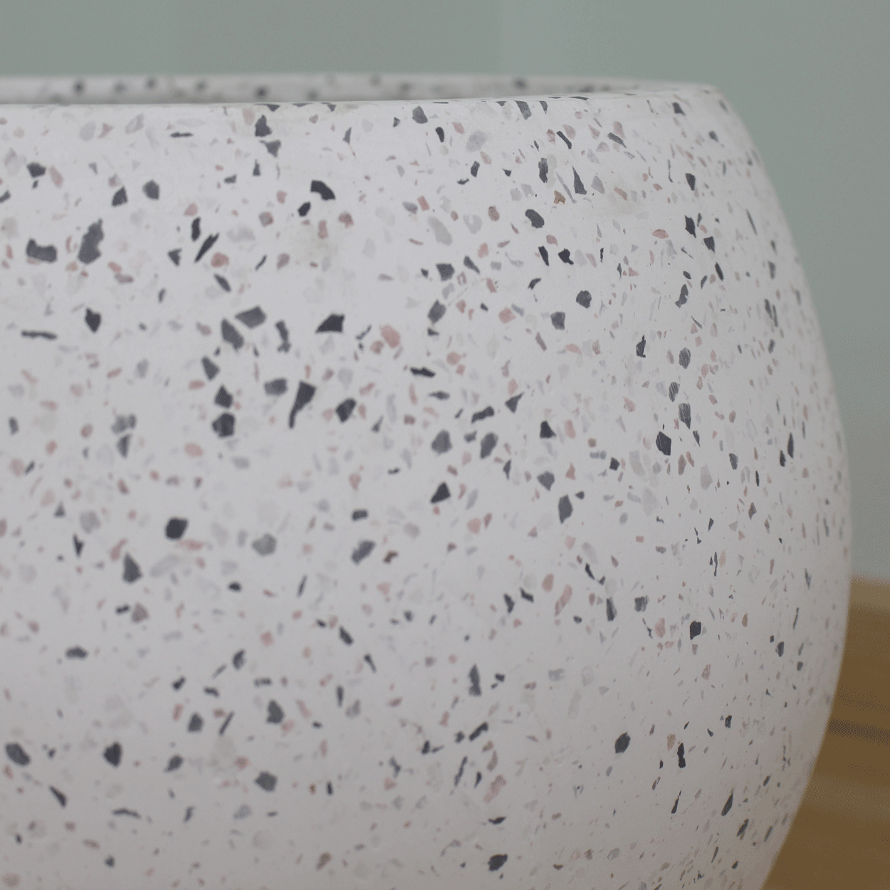  White Terrazzo Fibercement Planter | AUFC036 