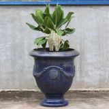  Classic Blue Ceramic Urn Planter | AUP044 
