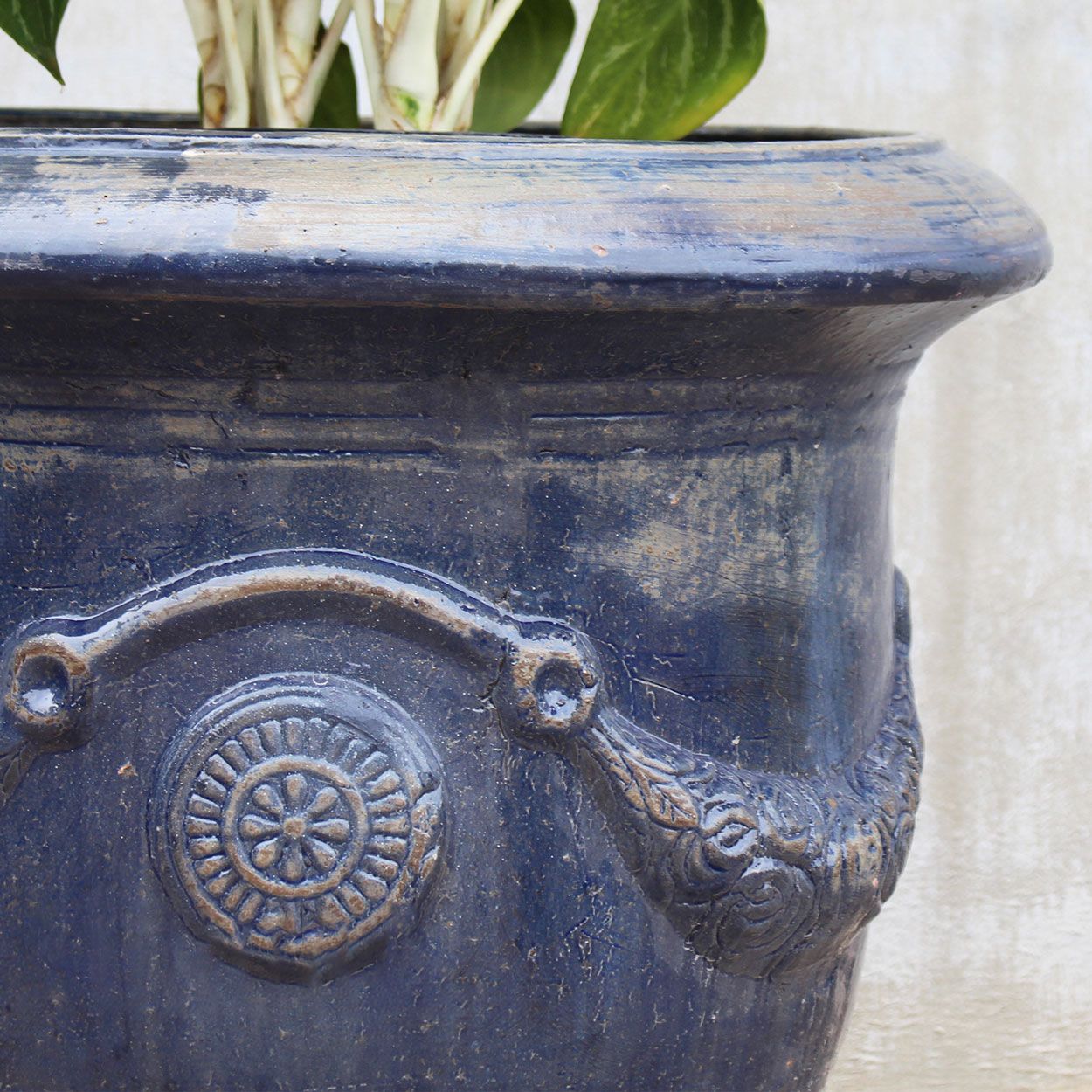  Classic Blue Ceramic Urn Planter | AUP044 