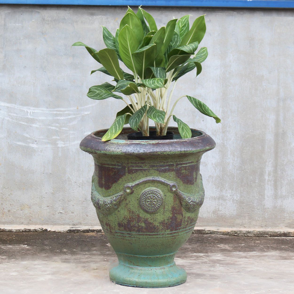  Classic Blue Ceramic Urn Planter | AUP044 