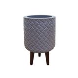  Diamond Texture with Wooden Leg Pots Planter | AUFS116 