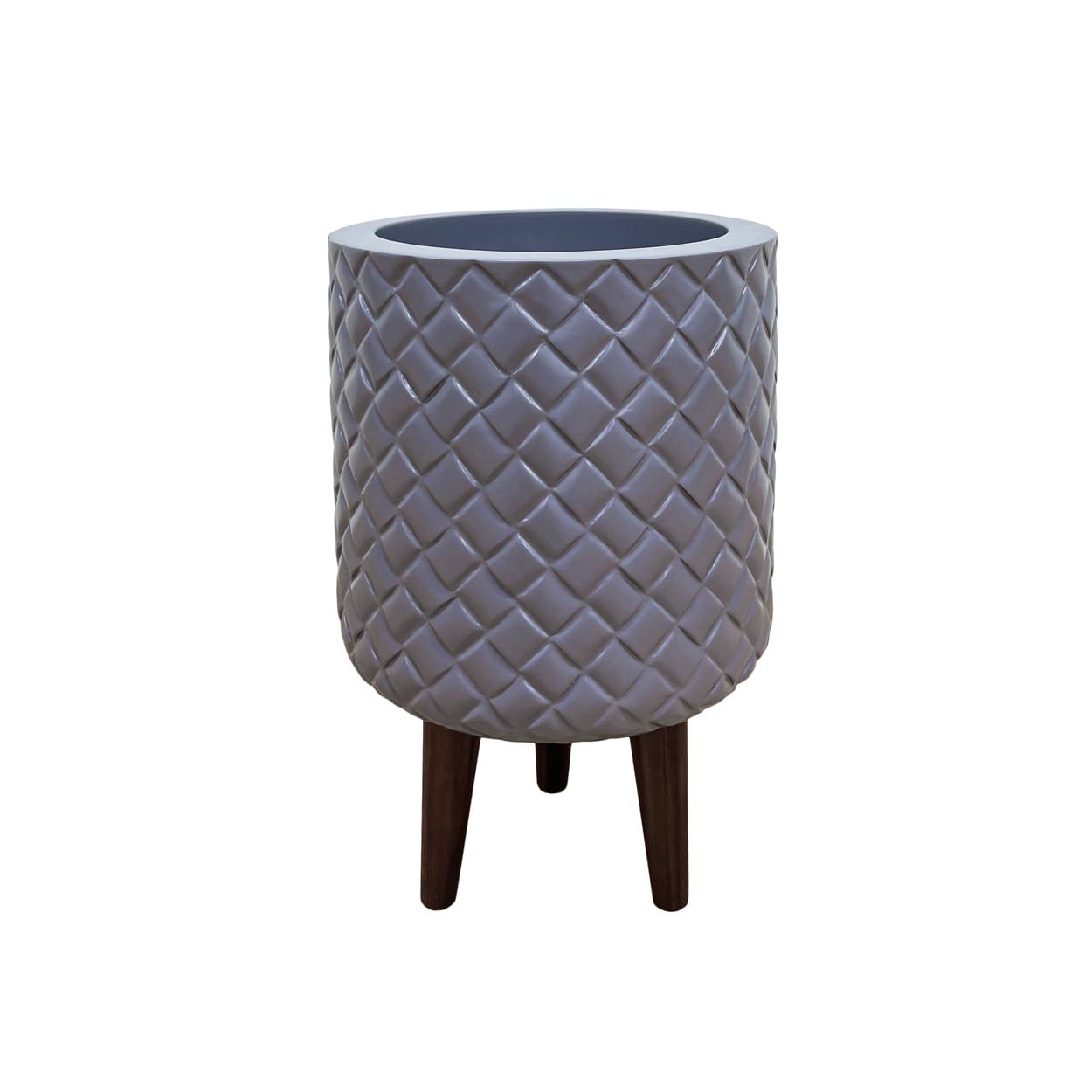  Diamond Texture with Wooden Leg Pots Planter | AUFS116 