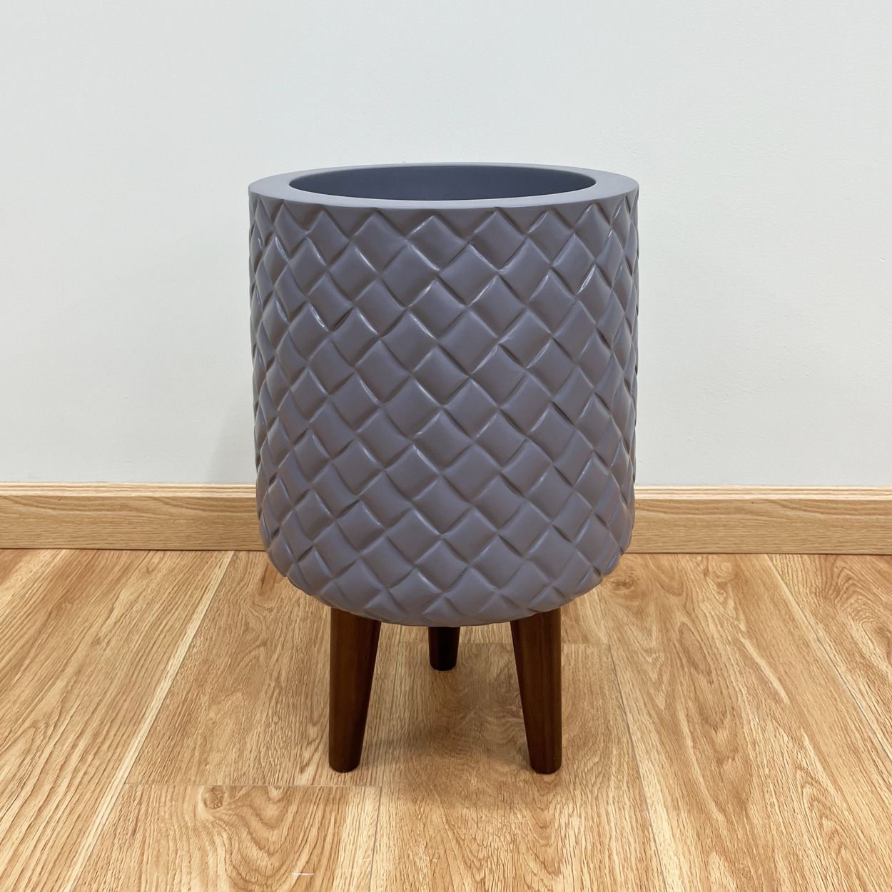  Diamond Texture with Wooden Leg Pots Planter | AUFS116 