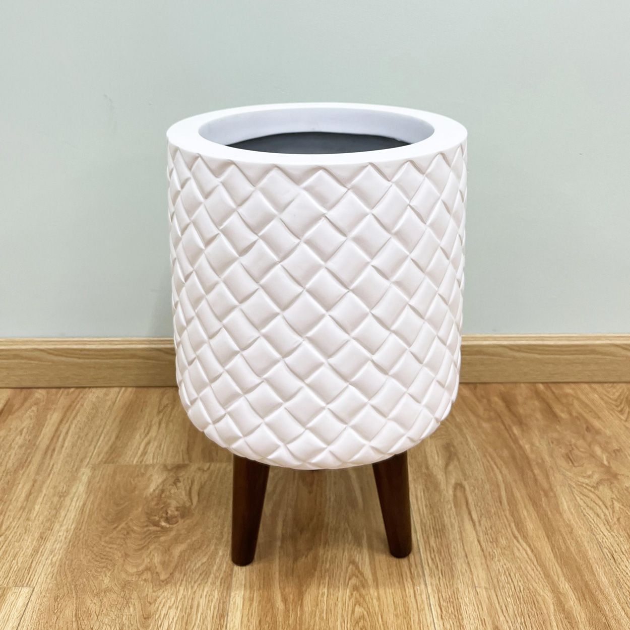  Diamond Texture with Wooden Leg Pots Planter | AUFS116 