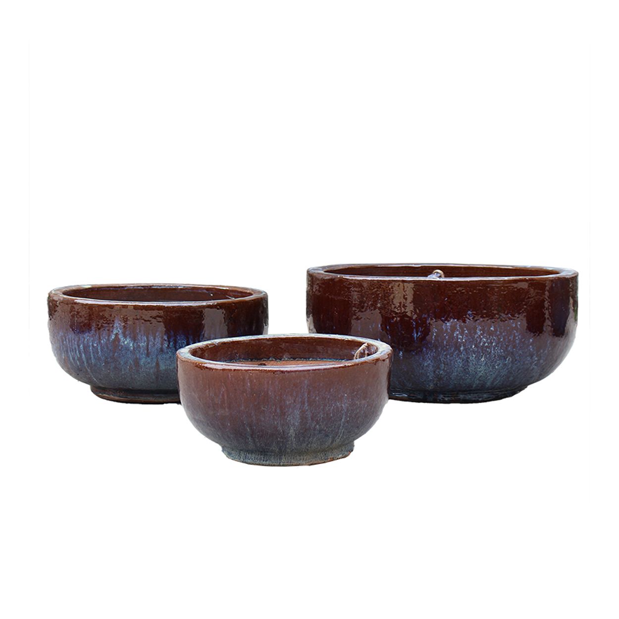  Glazed Ceramic Round Planter | AUV001 