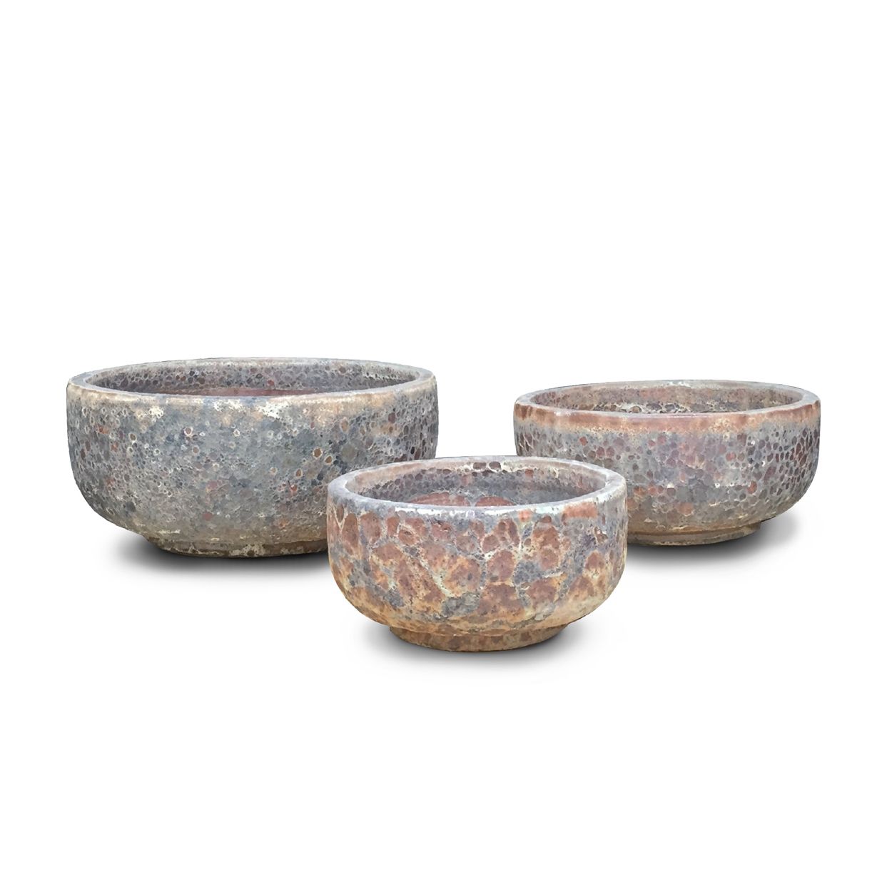  Glazed Ceramic Round Planter | AUV001 