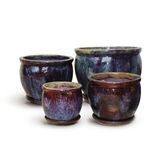  Glazed Ceramic Round Planter | AUV005 