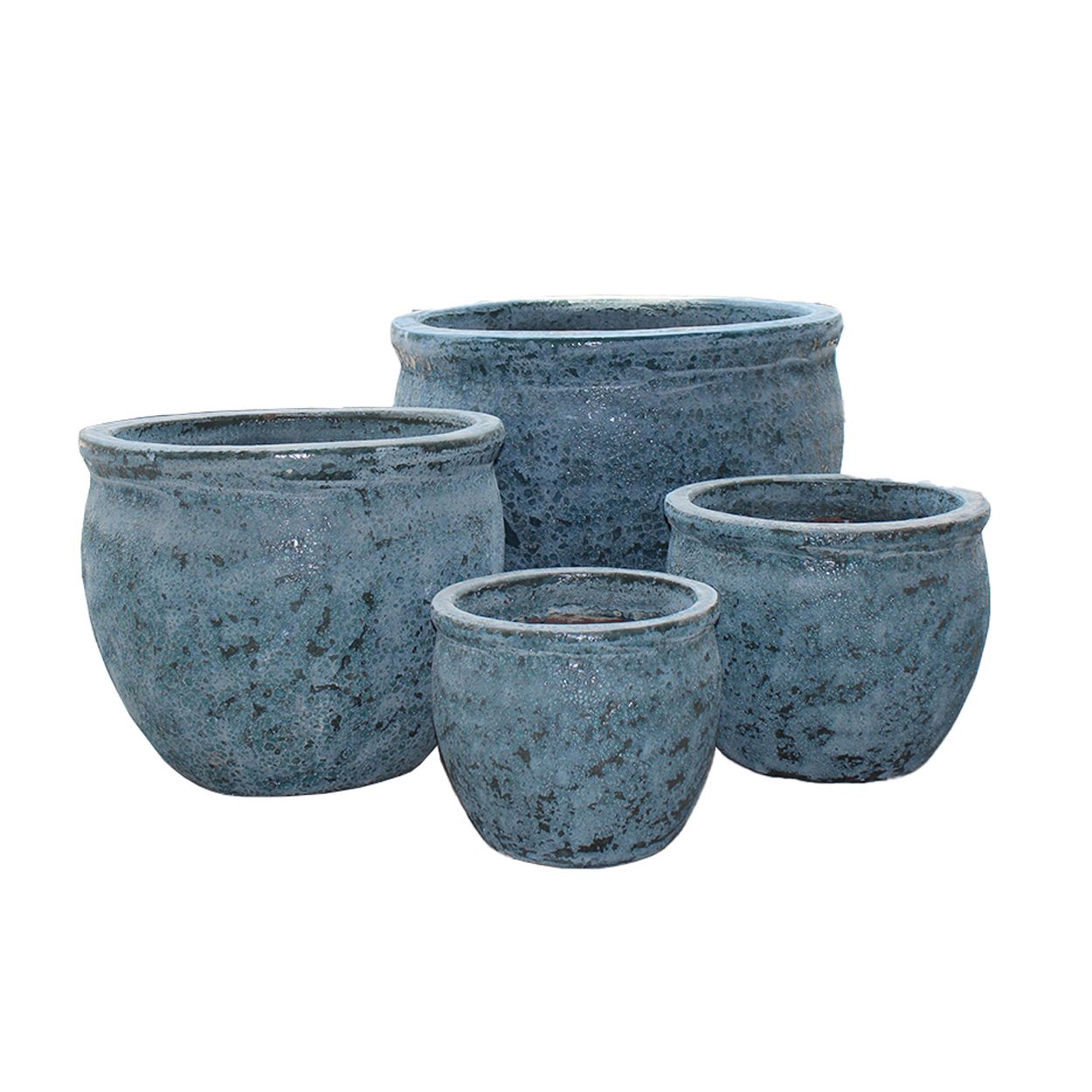  Glazed Ceramic Round Planter | AUV005 