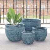  Glazed Ceramic Round Planter | AUV005 