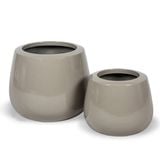  Glossy Grey Round Pots Planter | AUFS013 