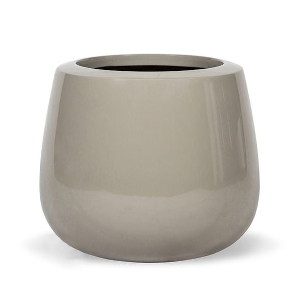 Glossy Grey Round Pots Planter AUFS013 - 6