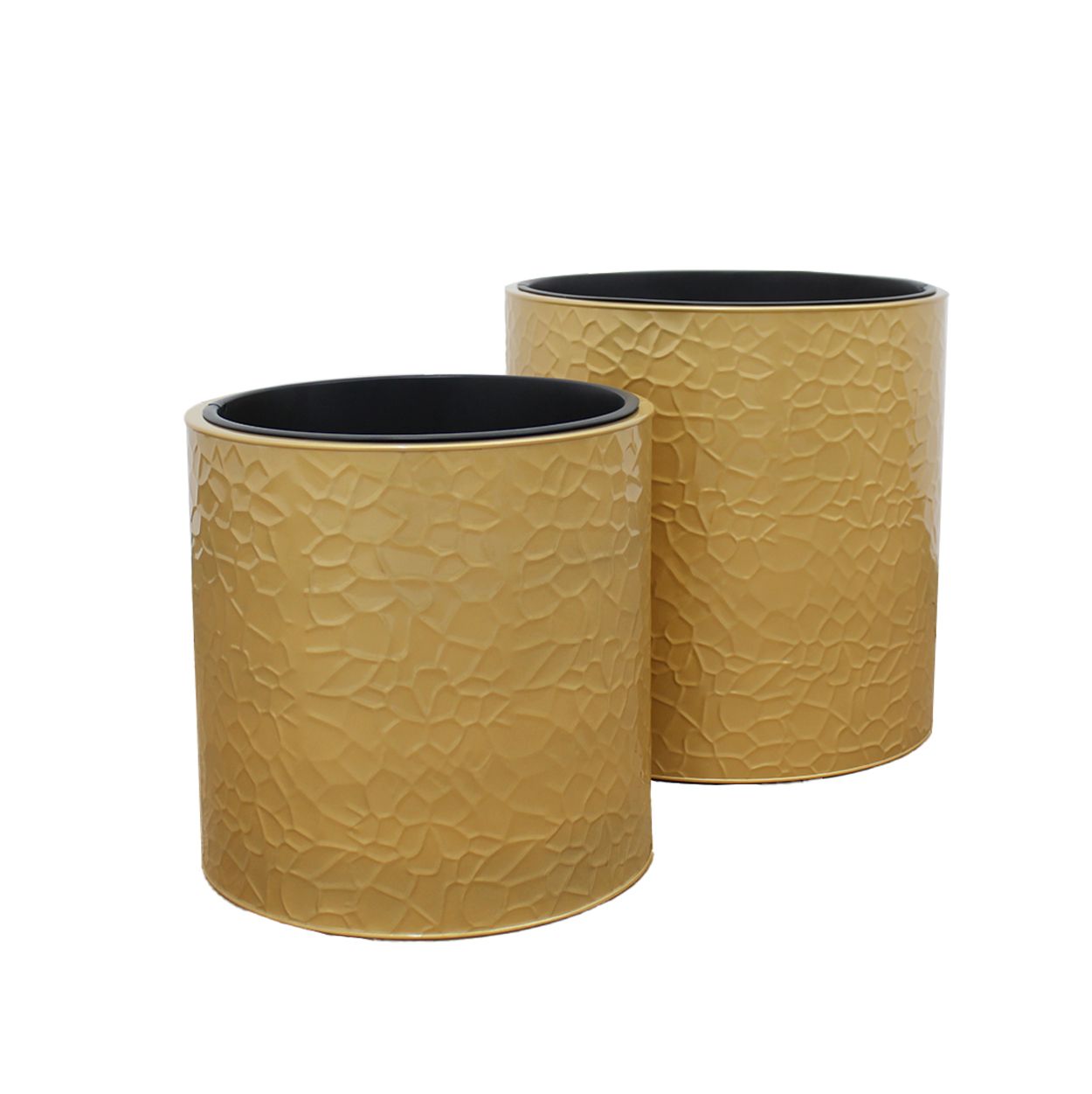  Hammered Gold Cylindrical Planter | AUM014 