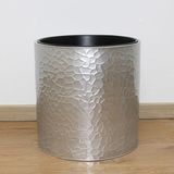  Hammered Silver Cylindrical Planter | AUM013 
