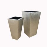 Hammered Silver Rectangular Planter | AUM012 