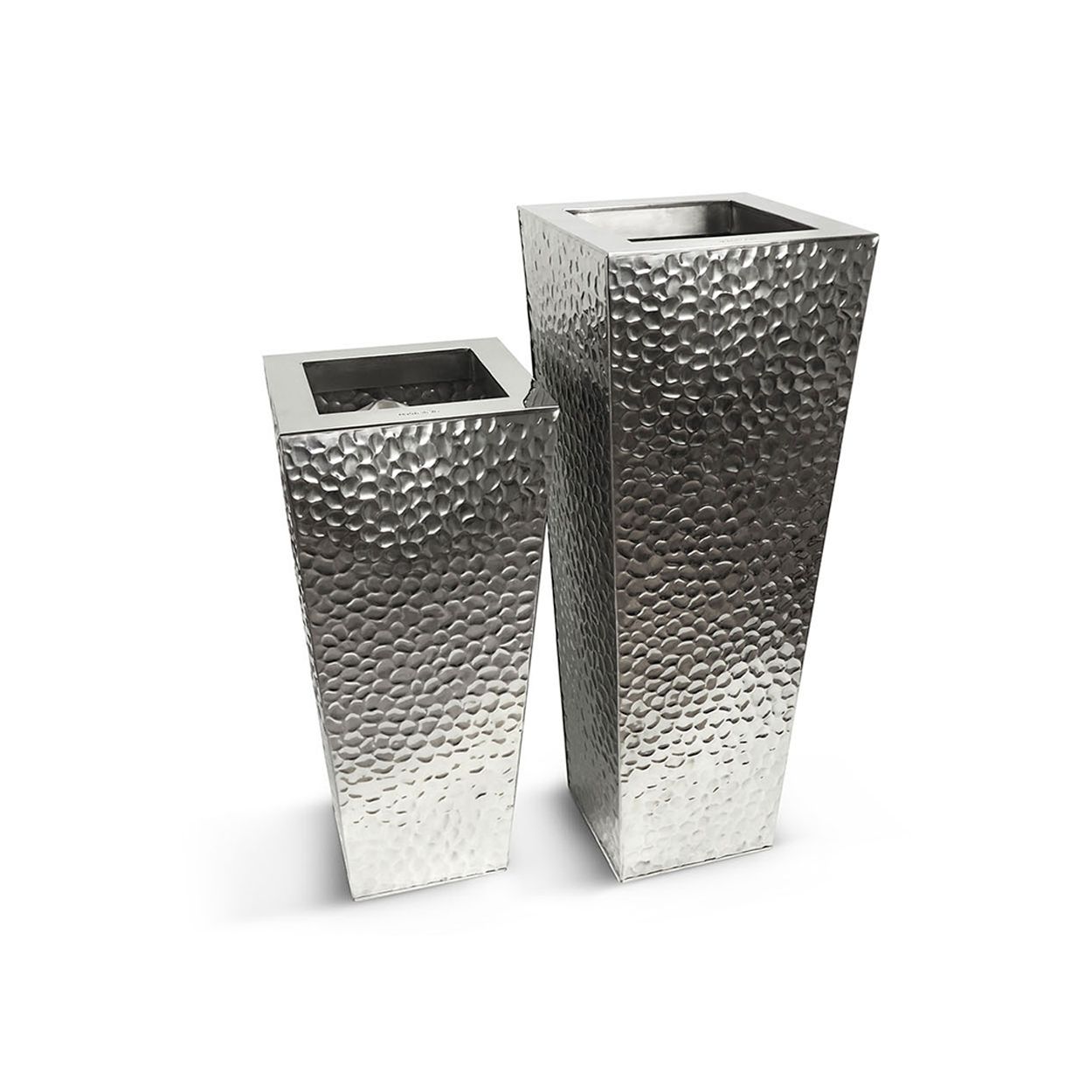  Hammered Silver Square Planter | AUM011 