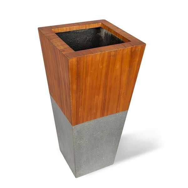 High Tapered Pots Planter With Wood Veneer Surface AUFS053 - 1