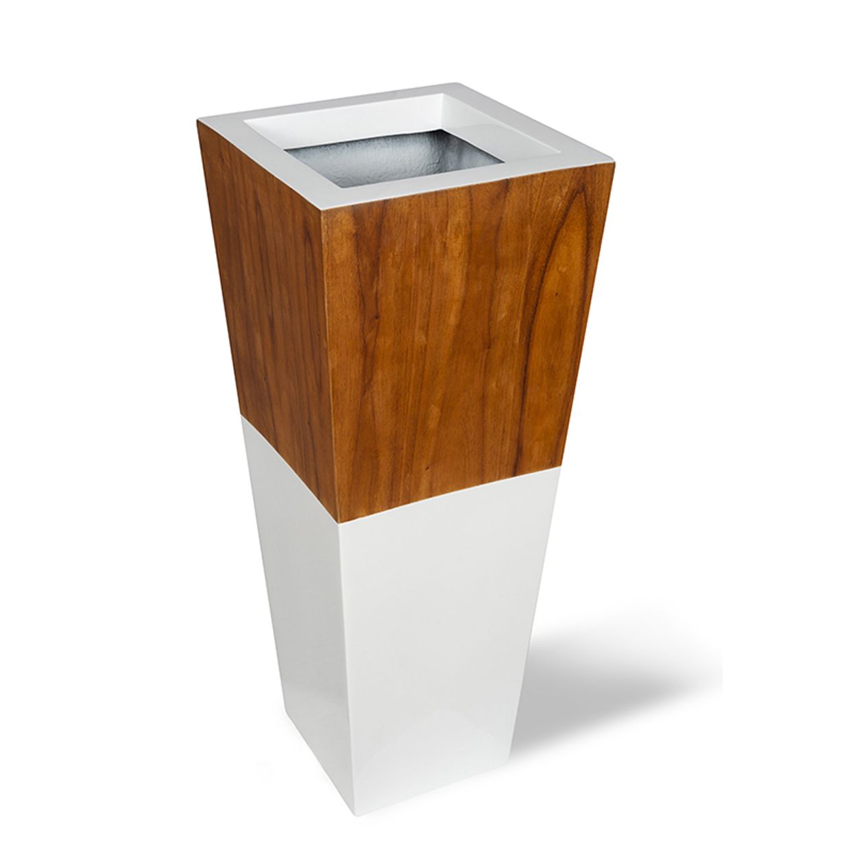  High Tapered Pots Planter With Wood Veneer Surface | AUFS053 