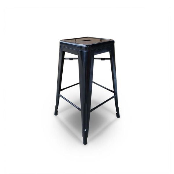 Industrial Black Metal Bar Stool AUM066