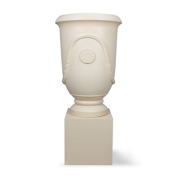 Large Tall Urn Pots Planter With Cube Base AUFS119 - 1