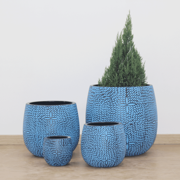 Leaf Texture Round Fibercement Planter | AUFC004 - 1