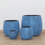  Leaf Texture Round Fibercement Planter | AUFC004 